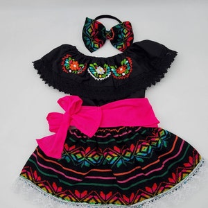 Baby Girl Mexican Outfit (Black Off the Shoulder)