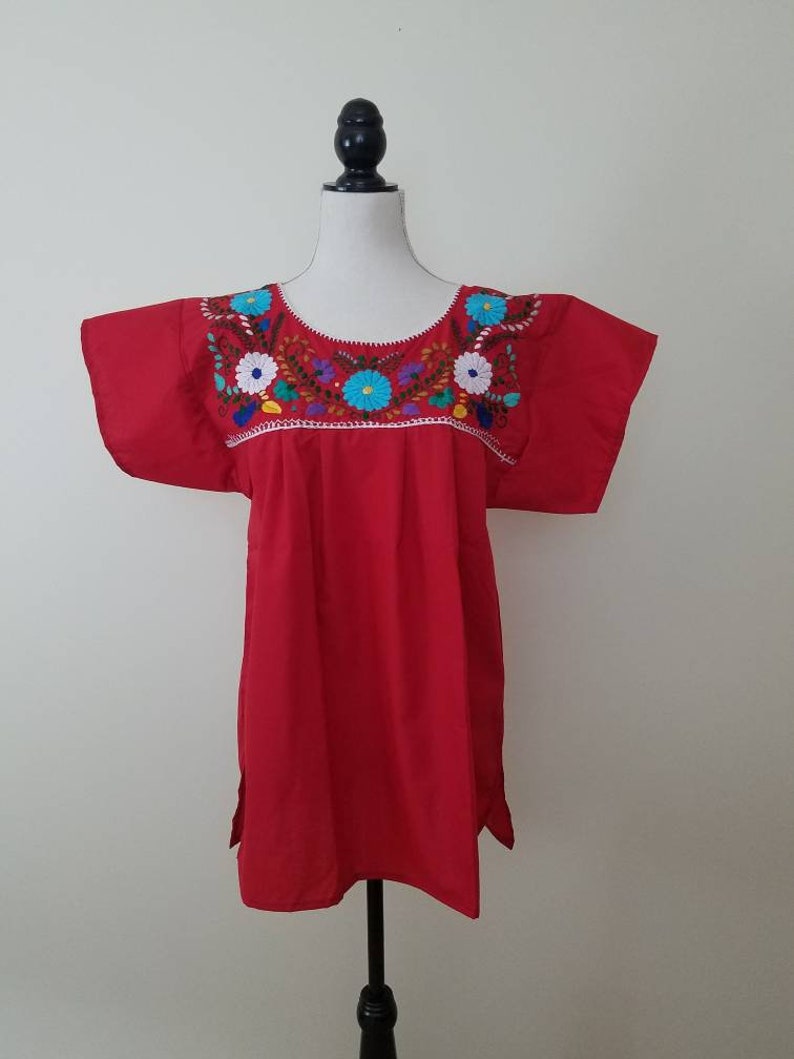 Women Traditional Embroidered Mexican Tops - Etsy
