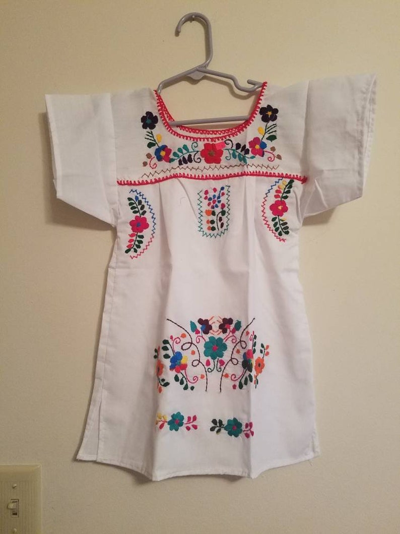Embroidered Traditional Mexican Baby Girl Dress. | Etsy