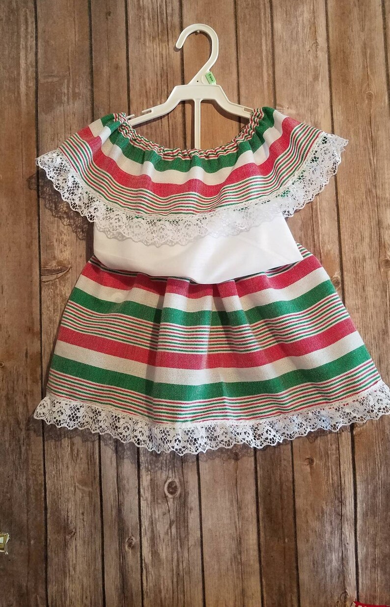tricolour dress for baby girl