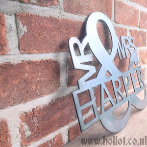 Mr & Mrs - Custom Steel Metal Sign -personalised Gift Unique Home Decor ...