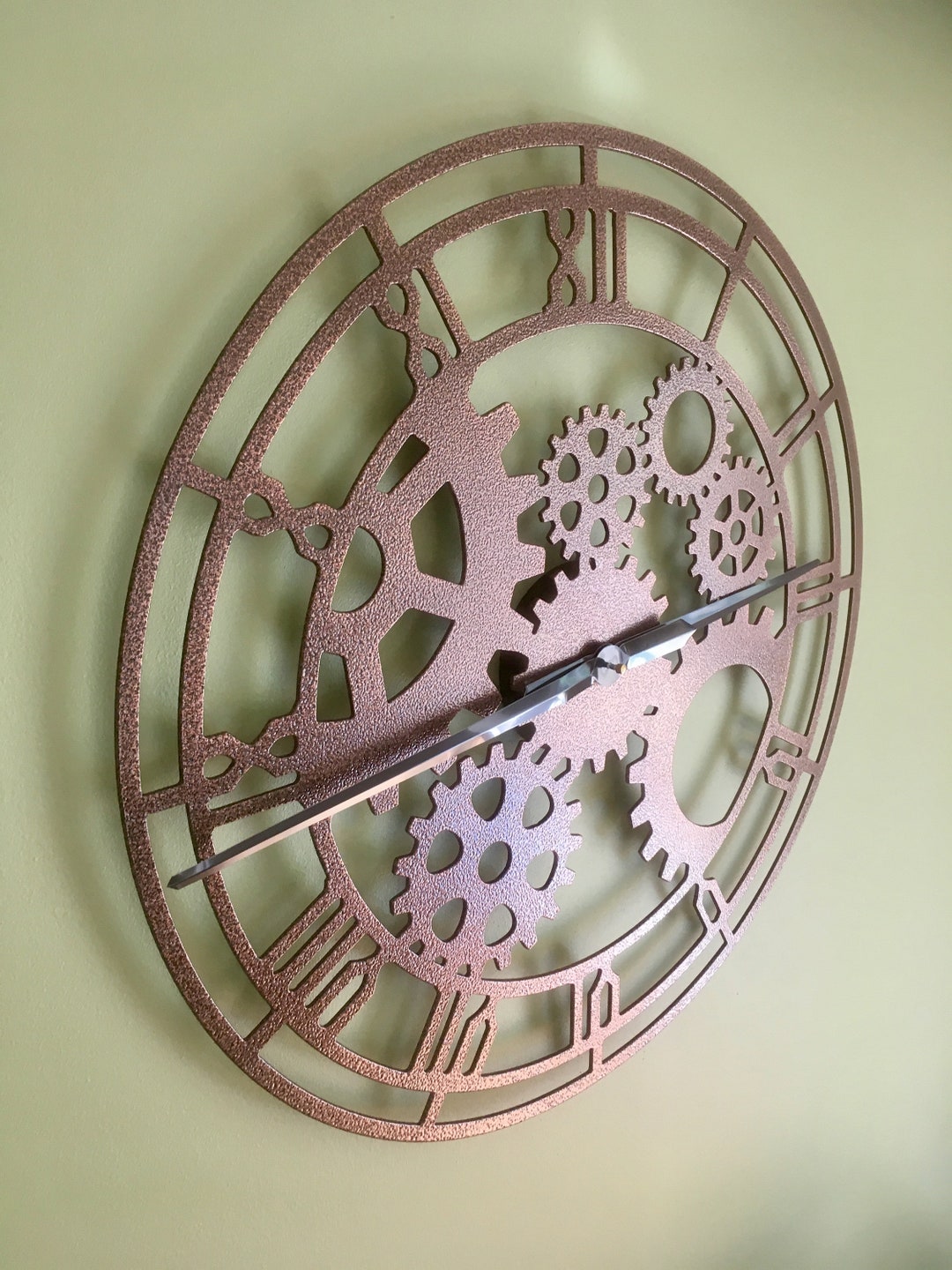Large Gear Clock Custom Steel Metal personalised Family Etsy UK