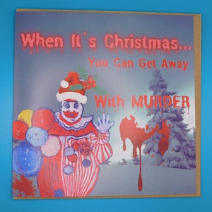Tarjeta de felicitación navideña de alta calidad de Pogo el Payaso John Wayne Gacy