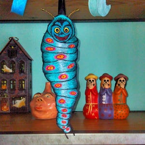 Giant Space Worm One Off Embroidered Alien Huge Hanging Alien Maggot Tarquin