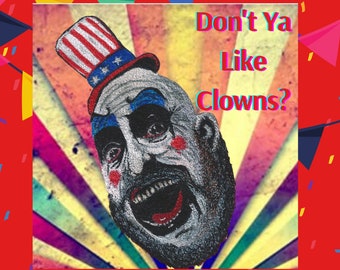 Captain Spaulding  Portrait Printed High Quality Blank Greetings Card Halloween Birthday