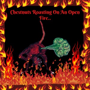 Gothic Alternative Weird  Devil Farting Bad Taste Occult Krampus Humorous Weird Funny Christmas Holiday Hell Greetings Card
