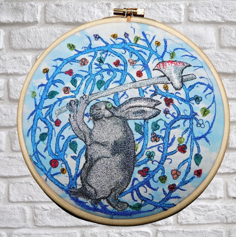 Medieval Murder Axe Rabbit Hand Made One off Thread Sketched Bizarre ...