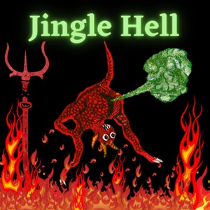 Gothic Alternative Weird Devil Farting Bad Taste Krampus Demon Unusual Christmas Holiday Greetings Card