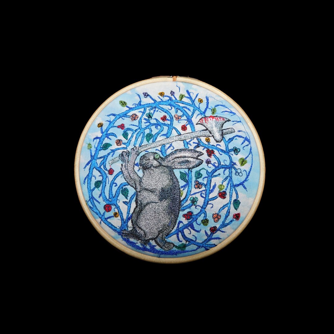 Medieval Murder Axe Rabbit Hand Made One off Thread Sketched Bizarre ...