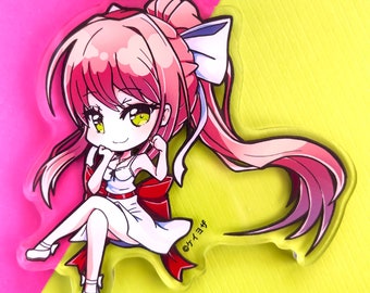Doki Doki Literature Club - Monika Valentine&#39;s Dress (Double Sided) Acrylic Charms 3.5&quot;