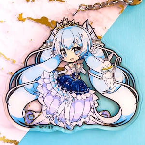 Vocaloid - Snow Miku 2019 3.5&quot; Acrylic Charm (Double Sided)
