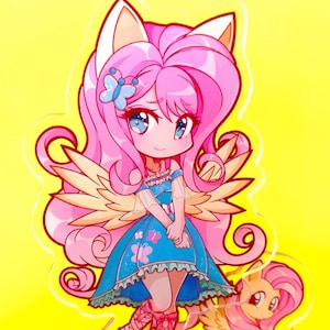 Fluttershy - 4" Double-sided Acrylic Standee