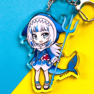 Vtuber - Gawr Gura 3" Acrylic Charm (Double Sided)