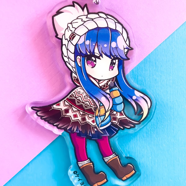 Yuru Camp - Shima Rin 3.5" Acrylic Charm (Double Sided)