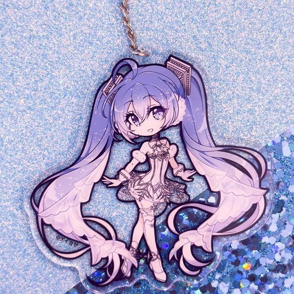 Snow Symphony Miku 3,5" acryl bedel (dubbelzijdig)