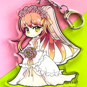 Doki Doki Literature Club - Wedding Dress Monika (Double Sided) 3.5" Acrylic Charm