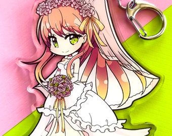 Doki Doki Literature Club - Wedding Dress Monika (Double Sided) 3.5" Acrylic Charm