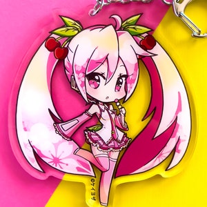 Sakura Miku 3.5" (Double Sided) Acrylic Charm