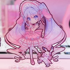Snow Miku Pink Dress ver. - 5&quot; Double-sided Acrylic Standee