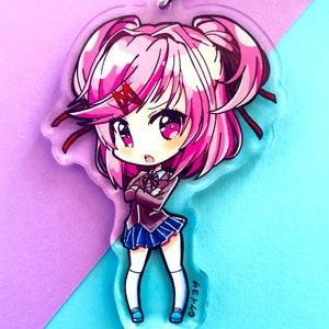 Doki Doki Literature Club - Natsuki School Uniform (Double Sided) 3&quot; Acrylic Charm