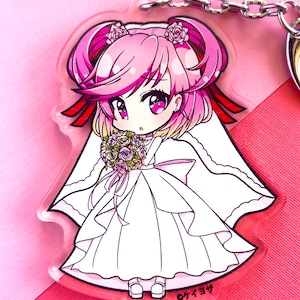 Doki Doki Literature Club - Wedding Dress Natsuki (Double Sided) 3.5&quot; Acrylic Charm