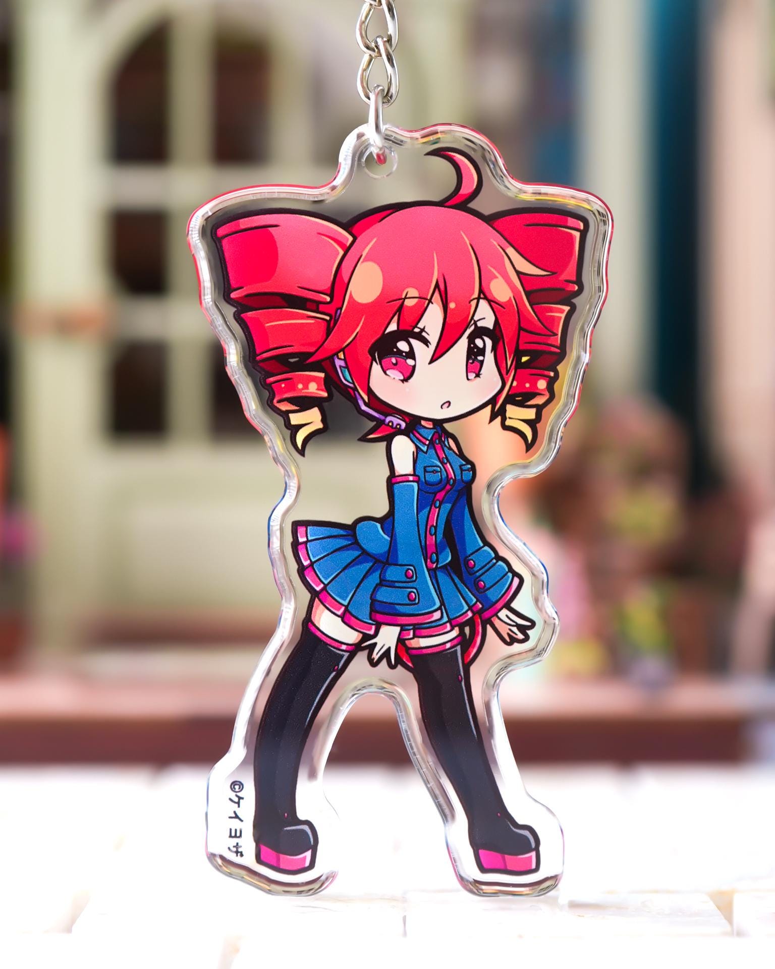 UTAU - 重音テト - 3インチ 丸型アクリルキーホルダー - Etsy 日本