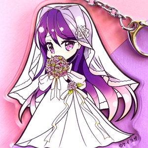 Doki Doki Literature Club - Wedding Dress Yuri (Double Sided) 3.5" Acrylic Charm
