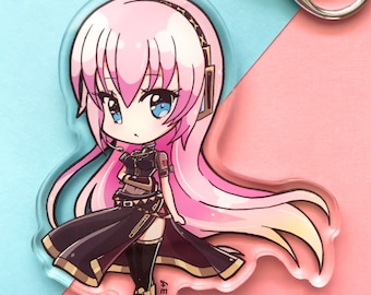 Megurine Luka 3,5" acryl bedel (dubbelzijdig)