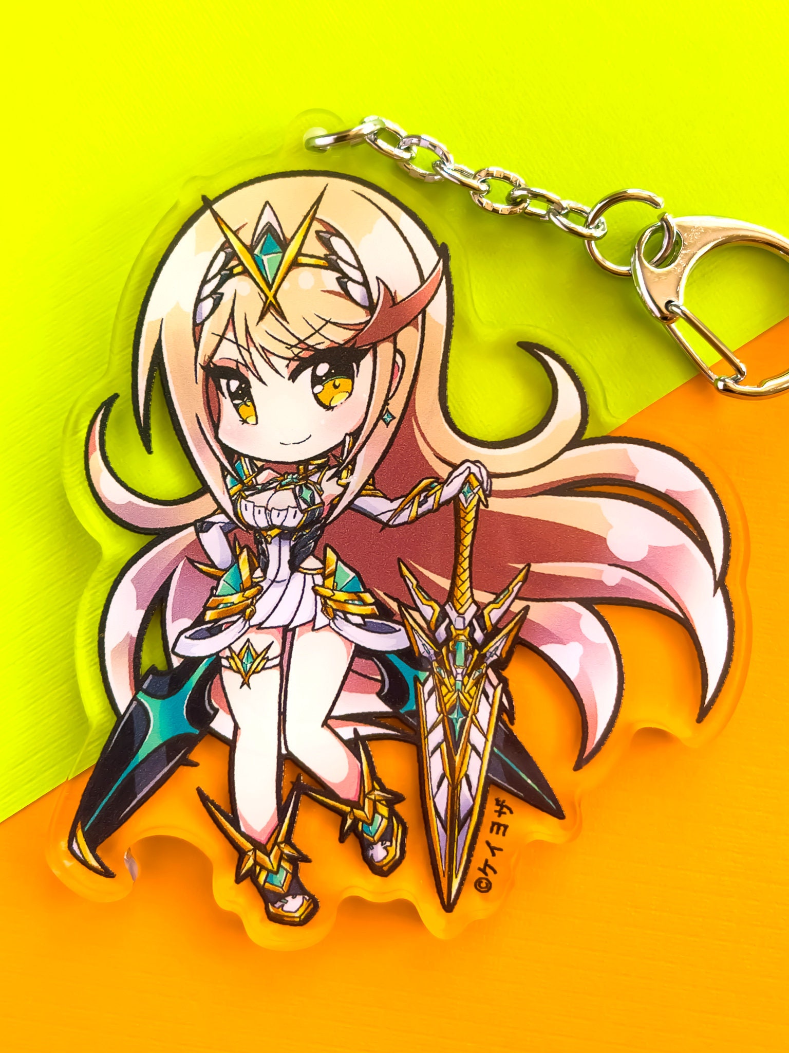 Xenoblade Chronicles 2 - Mythra 3.5" Acrylic Charm (Double Sided)