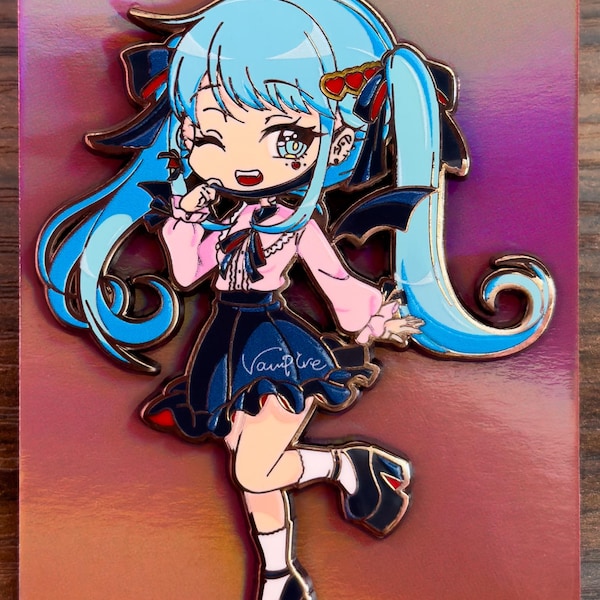 Vampire Miku 2.5" Hard Enamel Pin Limited to 100 pieces