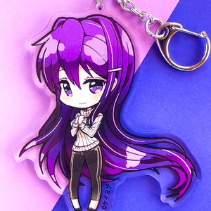 Doki Doki Literature Club - Yuri Sweater (Double Sided) Acrylic Charms 3.5&quot;