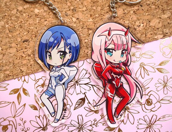 Darling In The Franxx Ichigo And Zero Two 3 Acrylic Etsy