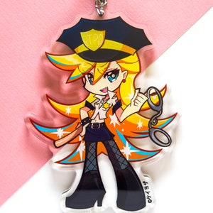 Charm en acrylique culotte de police 3,5 pouces (double face)
