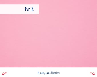 Tela de punto rosa liso cortada a medida, rosa dulce, Art Gallery Fabrics, 95% algodón, tela elástica, tela para prendas de vestir