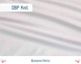 Solid Jersey Knit Fabric by the Yard: White, Double Brushed Polyester