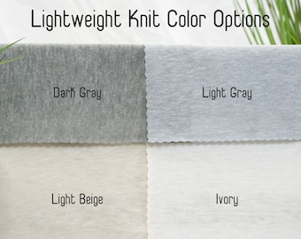 Lightweight Knit Swatch - Recycled Polyester & Cotton | Eco friendly Knit Made from Recycled Plastic Bottles | Fabric Swatches
