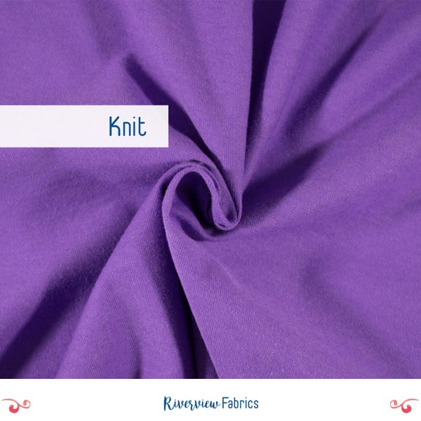 Cotton Jersey Knit Fabric By the Yard, Purple, Fabric Merchants, Apparel Fabric
