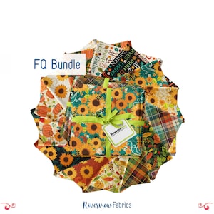 Fat Quarter Bundle - Fall Fabric, Gather Together Collection, Kanvas Studio, 100% Quilting Cotton, Precuts, Autumn Fabric, Sunflowers