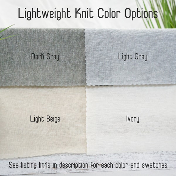 Lightweight Knit Swatch - Recycled Polyester & Cotton | Eco friendly Knit Made from Recycled Plastic Bottles | Fabric Swatches