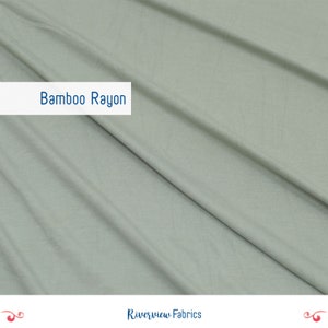 Bamboo Rayon Jersey Knit Fabric By the Yard, Sage Green, Fabric Merchants, Apparel Fabric, Stretchy