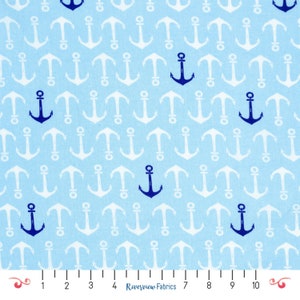 Anchor Fabric by the Yard, Blue, 100% Quilting Cotton, Fat Quarters, Discontinued, Fabric Destash, Nautical Fabric