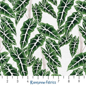 Modern Botanicals Fabric - Alocasia, Quilting Fabric by the Yard, Fat Quarters, 100% Cotton, Paintbrush Studios