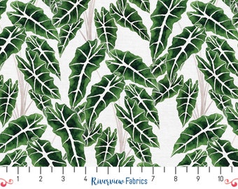 Modern Botanicals Fabric - Alocasia, Quilting Fabric by the Yard, Fat Quarters, 100% Cotton, Paintbrush Studios