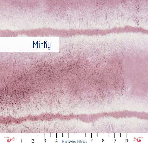 Striped Plush Luxe Cuddle Minky Fabric by the Yard, Pink, Shannon Fabrics, 100% Polyester