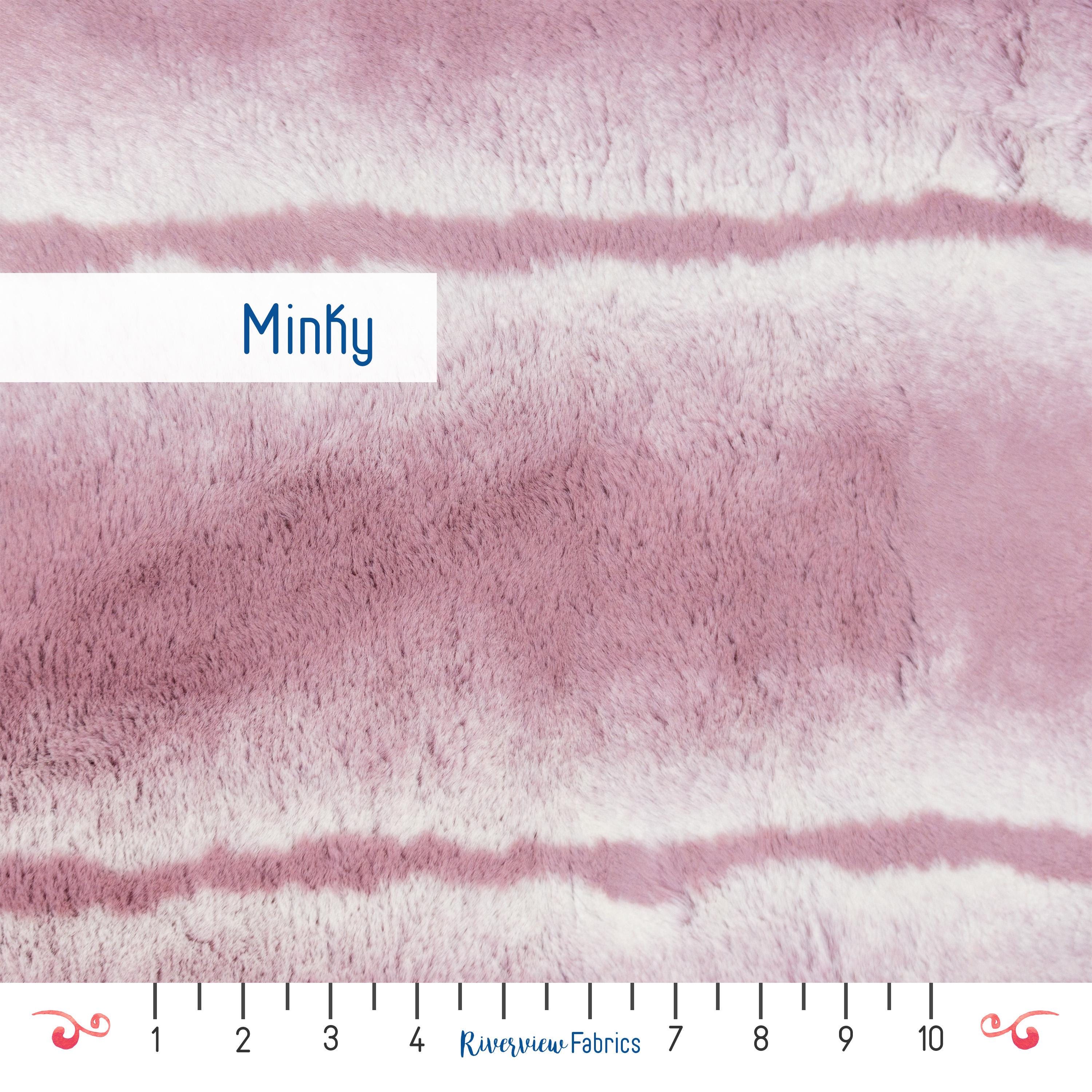 Striped Plush Luxe Cuddle Minky Fabric by the Yard, Pink, Shannon ...