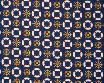 Nautical Fabric by the Yard, Blue, Timeless Treasures, Quilting Cotton, Fat Quarters