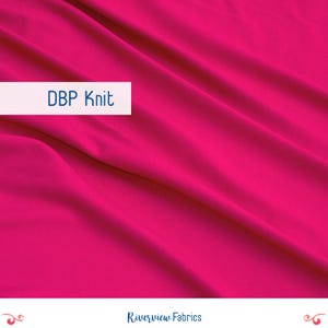 Solid Jersey Knit Fabric by the Yard, Hot Pink, Double Brushed Polyester, Fabric Merchants, Apparel Fabric, Soft, Clothing, DBP