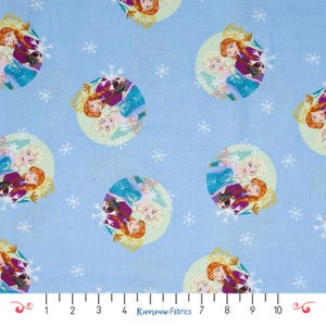 Frozen Fabric by the Yard, Anna and Elsa, Licensed Disney Fabric, Springs Creative, Quilting Cotton, 100% Cotton, Fat Quarters