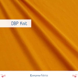Solid Jersey Knit Fabric by the Yard, Orange, Double Brushed Polyester, Fabric Merchants, Apparel Fabric, Soft, Clothing, DBP