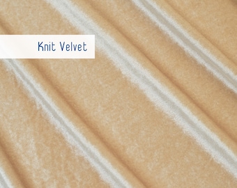 Stretch Velvet Fabric by the Yard, Beige, Fabric Merchants, Apparel Fabric
